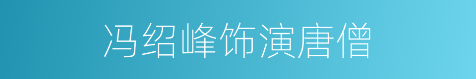 冯绍峰饰演唐僧的同义词