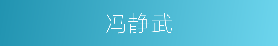 冯静武的同义词
