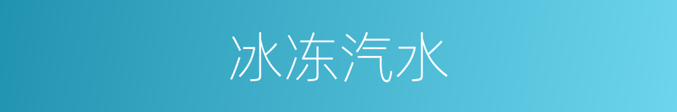 冰冻汽水的同义词