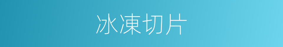 冰凍切片的同義詞
