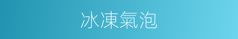 冰凍氣泡的同義詞