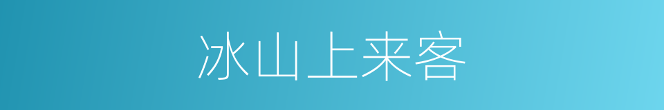 冰山上来客的同义词