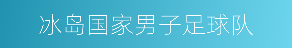 冰岛国家男子足球队的同义词