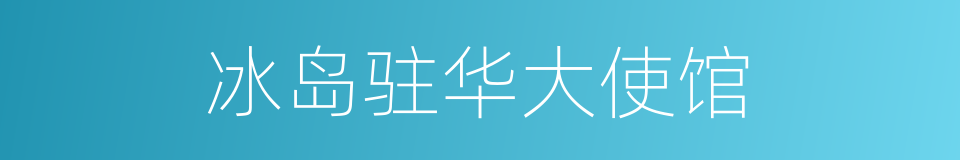 冰岛驻华大使馆的同义词