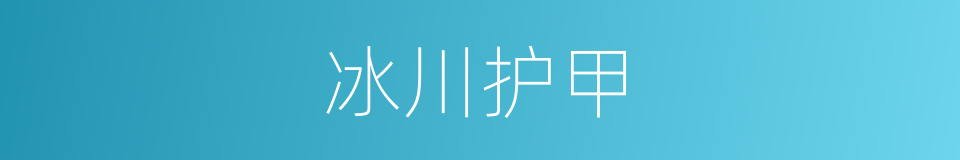 冰川护甲的同义词