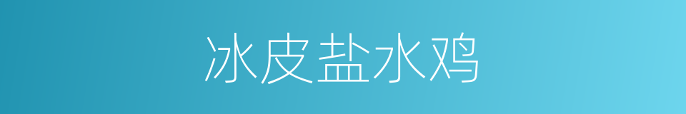 冰皮盐水鸡的同义词