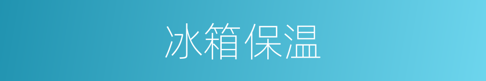 冰箱保温的同义词