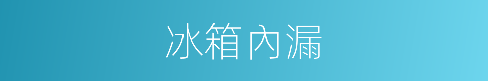 冰箱內漏的同義詞