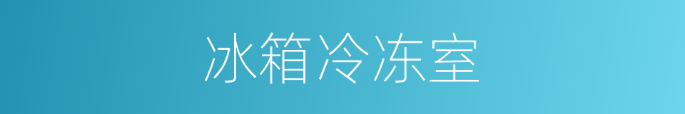 冰箱冷冻室的同义词