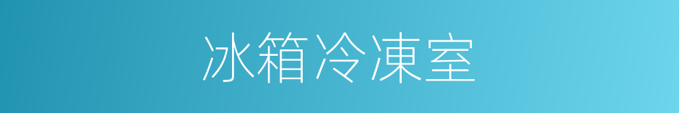 冰箱冷凍室的同義詞