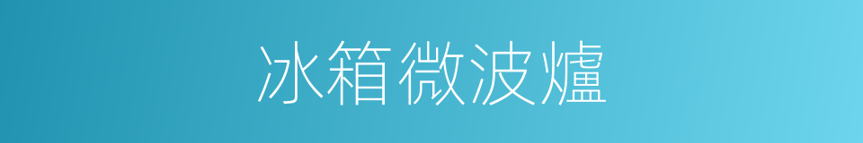 冰箱微波爐的同義詞