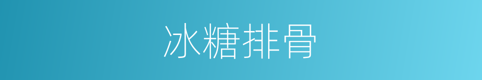 冰糖排骨的同义词