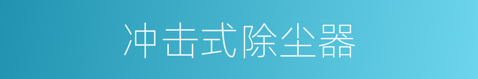 冲击式除尘器的同义词