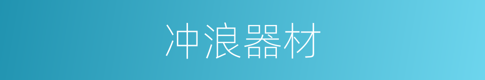 冲浪器材的同义词