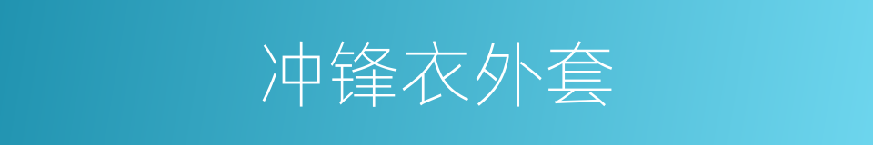 冲锋衣外套的同义词