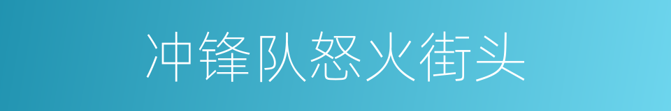 冲锋队怒火街头的同义词