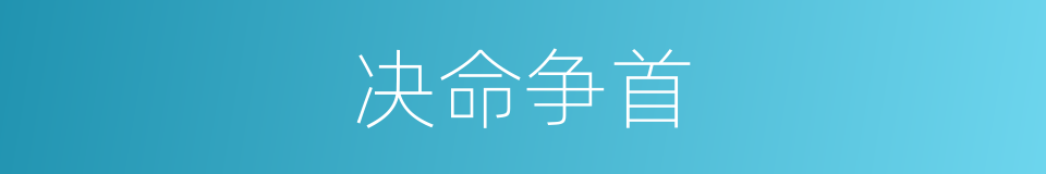 决命争首的意思