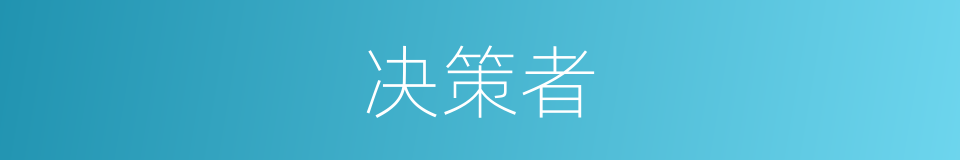 决策者的同义词