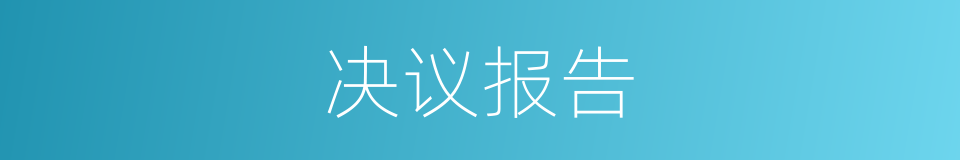 决议报告的同义词