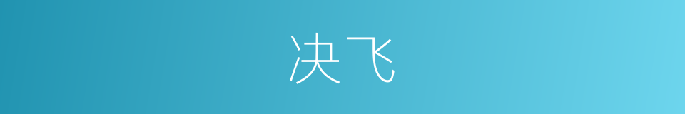 决飞的同义词