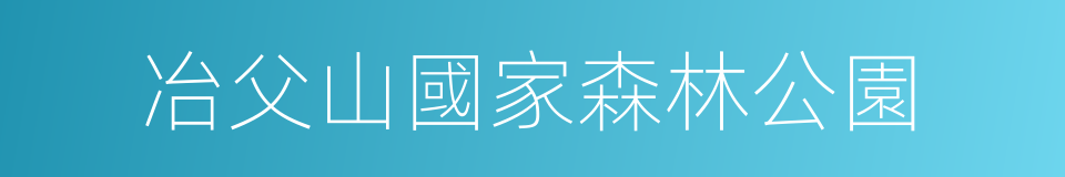 冶父山國家森林公園的同義詞