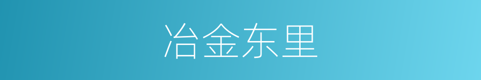冶金东里的同义词
