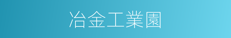 冶金工業園的同義詞