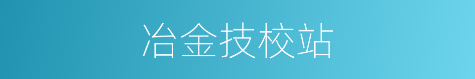 冶金技校站的同义词