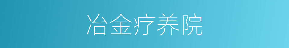 冶金疗养院的同义词