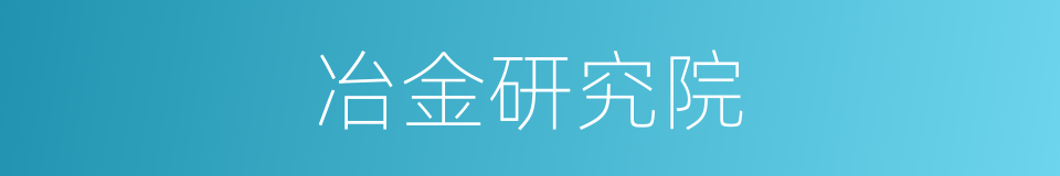 冶金研究院的同义词