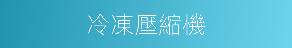 冷凍壓縮機的同義詞
