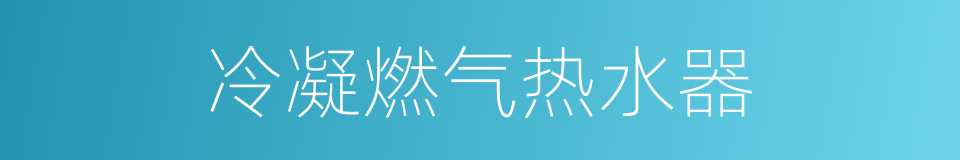 冷凝燃气热水器的同义词