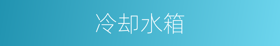 冷却水箱的同义词