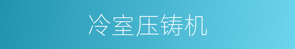 冷室压铸机的同义词