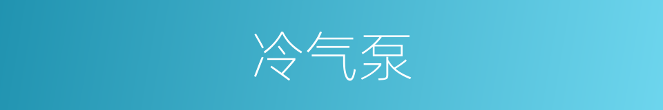 冷气泵的同义词