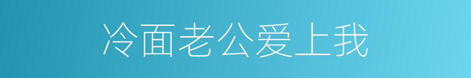 冷面老公爱上我的同义词