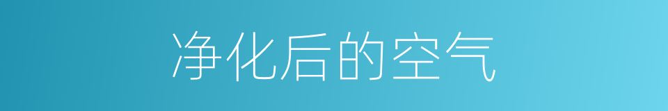 净化后的空气的同义词