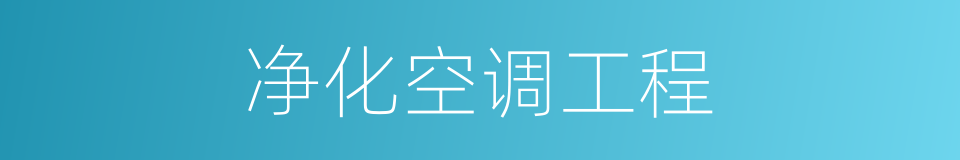 净化空调工程的同义词