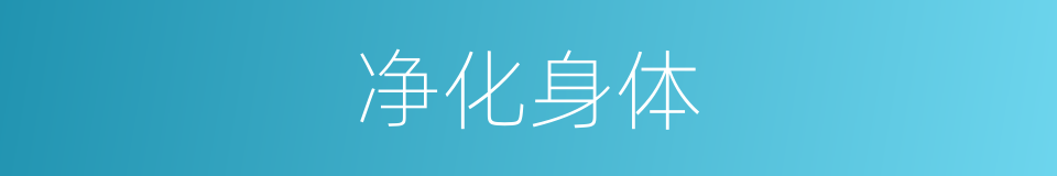 净化身体的同义词