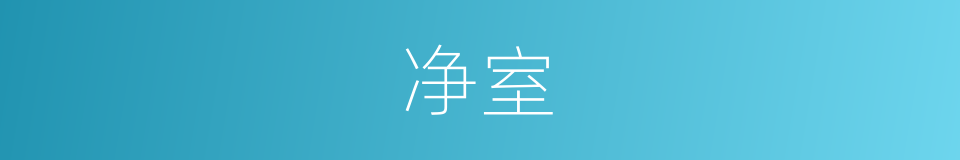 净室的意思