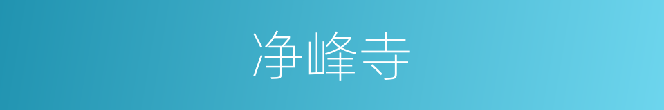 净峰寺的同义词