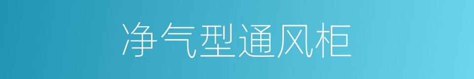 净气型通风柜的同义词