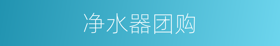 净水器团购的同义词