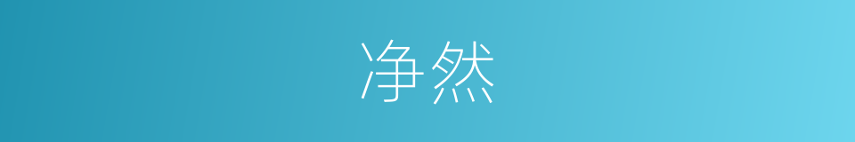 净然的同义词