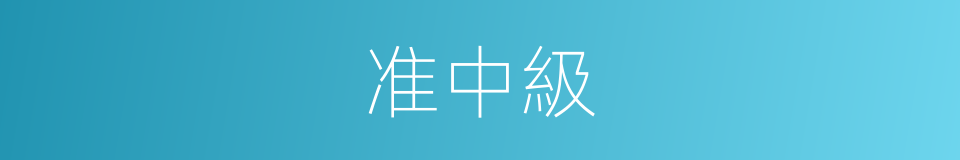 准中級的同義詞