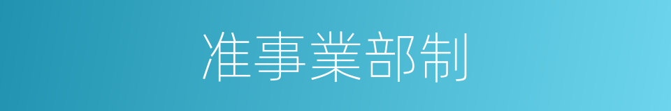 准事業部制的同義詞