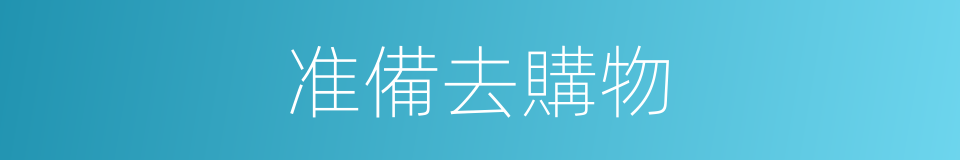 准備去購物的同義詞