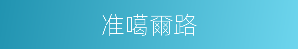 准噶爾路的同義詞