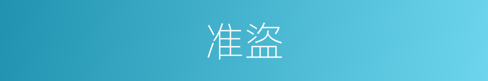 准盜的同義詞