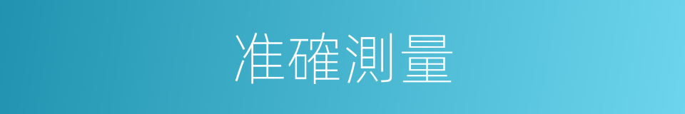 准確測量的同義詞